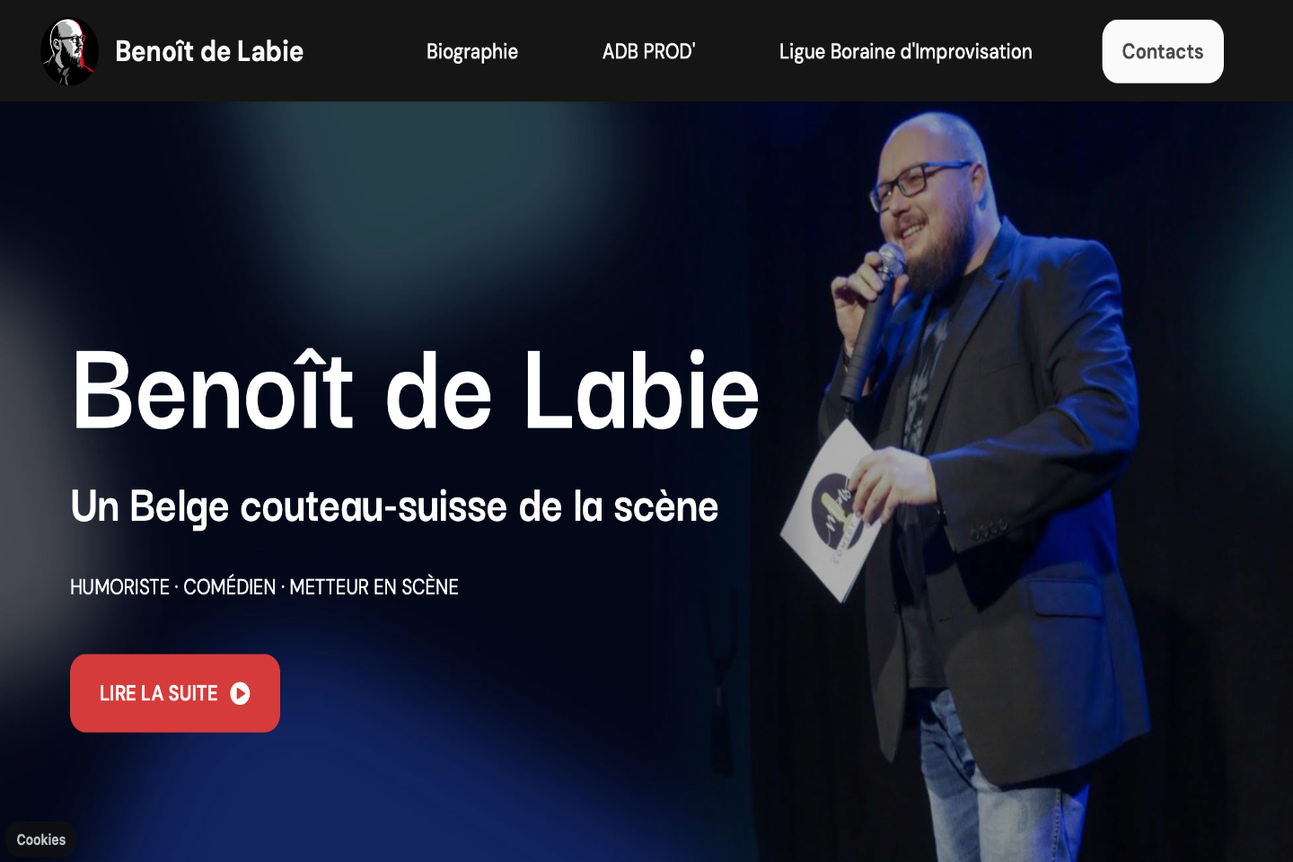 Page d'accueil du site Benoît de Labie